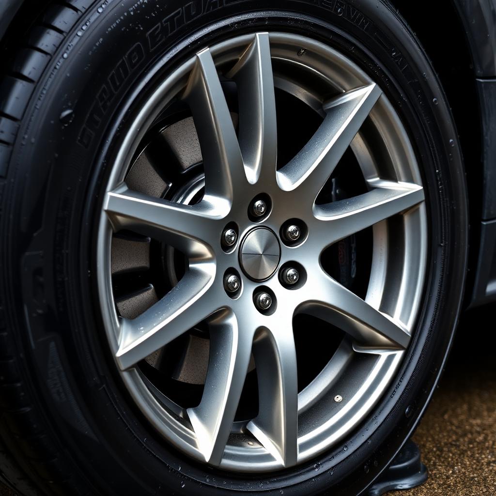 Detailed alloy wheel