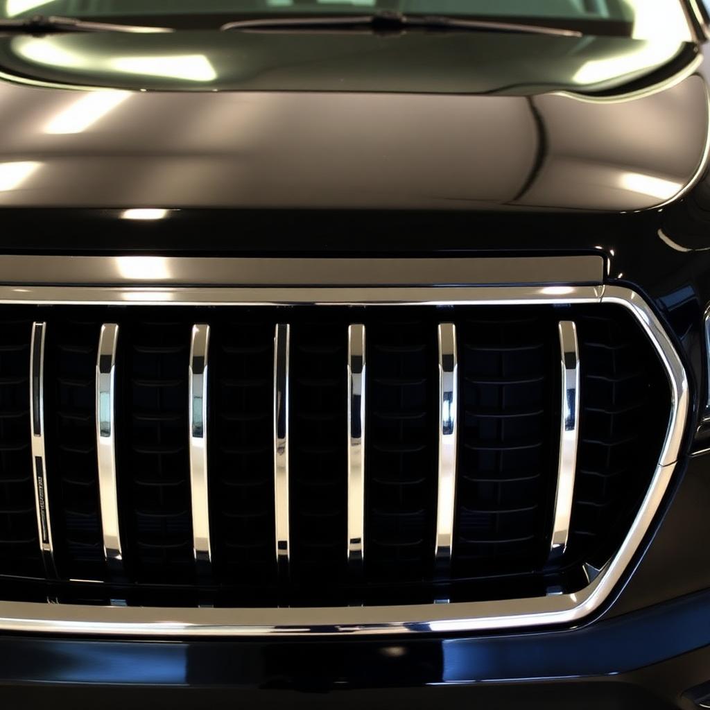 Polished front grille